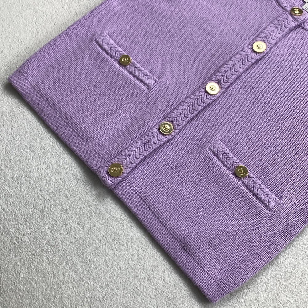 J. Crew Factory Knit Button Front Long Sleeve Sweater Cardigan (Lavender) - Picture 11 of 16